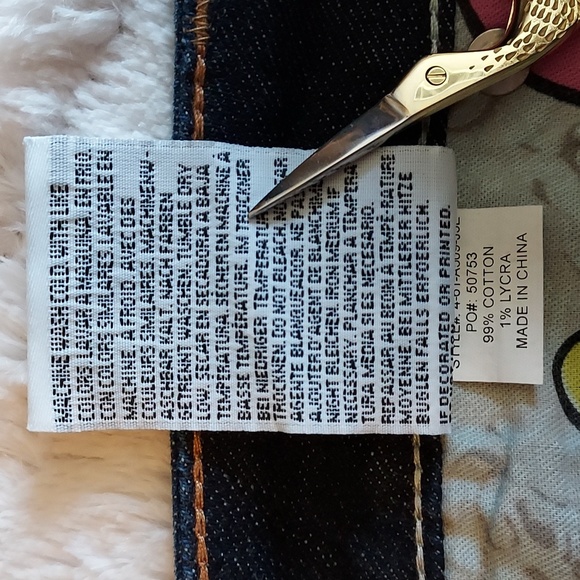 Vintage Ed Hardy by Christin Audigier NWT White Label Bootcut Jeans Size 29 - Picture 11 of 12